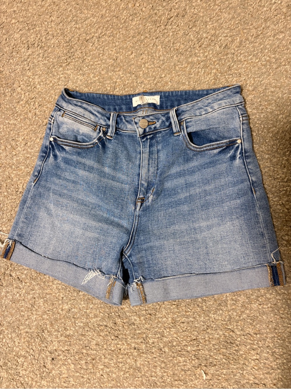 RISEN Light Blue Denim Rolled-Hem Women's Shorts